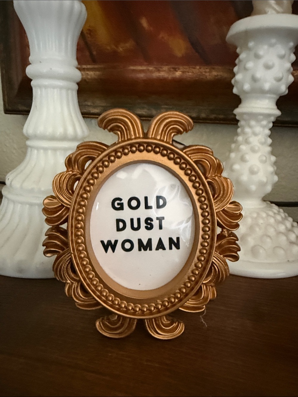 New 2x3” Gold dust woman Stevie nicks inspired framed art miniature